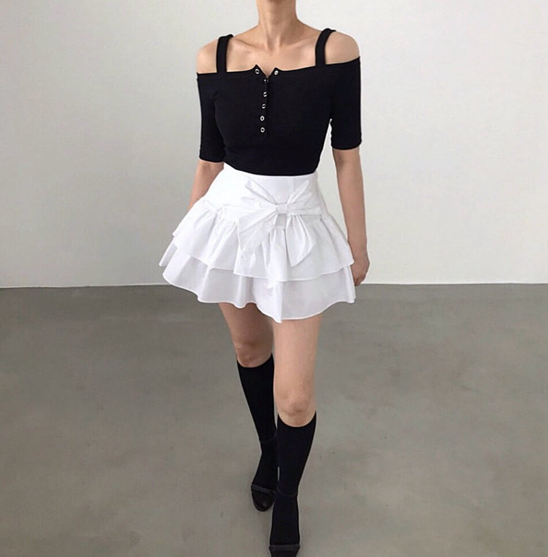 Twomoon - Korean Women Fashion - #womensfashion - Brenda Ribbon Skirt - 5