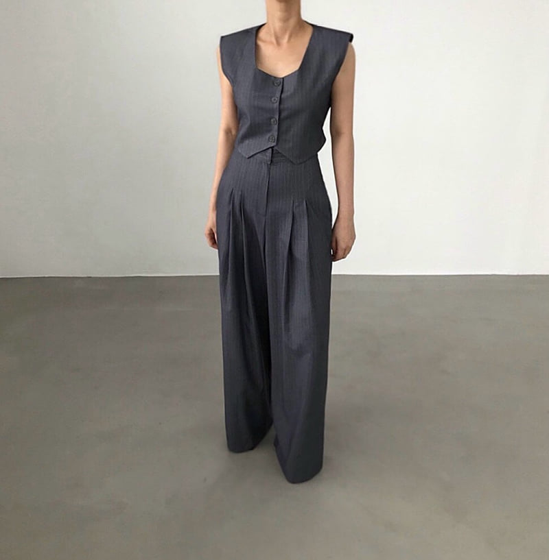 Twomoon - Korean Women Fashion - #womensfashion - Nail Wide Pants - 9