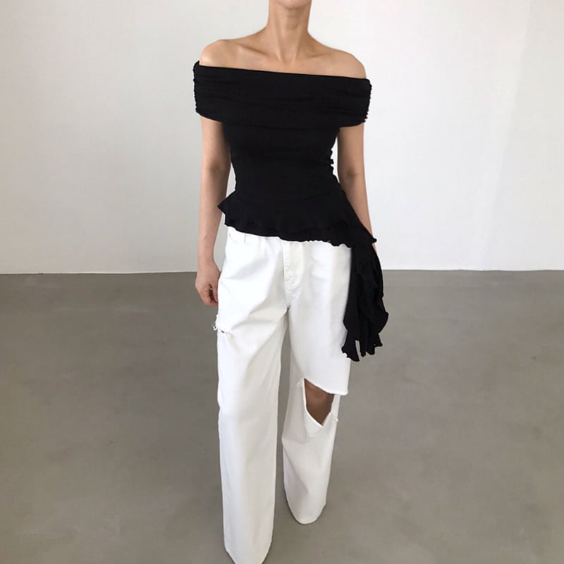 Twomoon - Korean Women Fashion - #womensfashion - Ellen Off-shoulder Top - 6