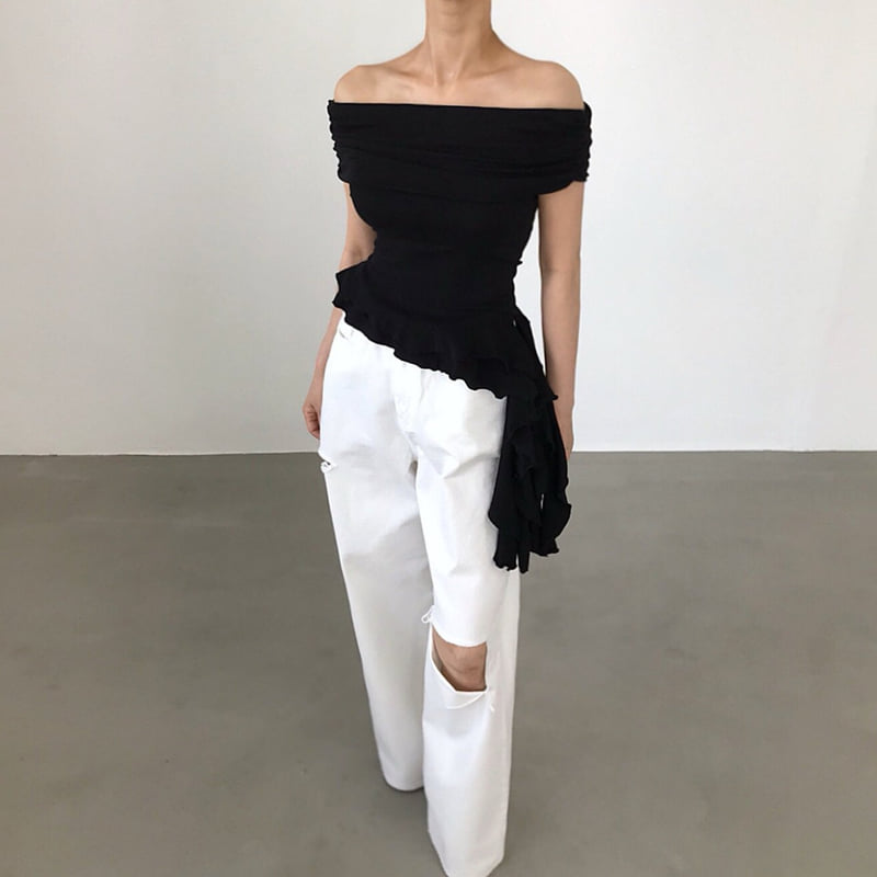 Twomoon - Korean Women Fashion - #womensfashion - Ellen Off-shoulder Top - 8