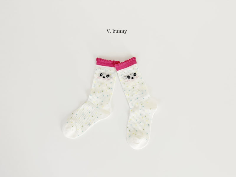 V Bunny - Korean Children Fashion - #childofig - Hapo Socks Set - 3