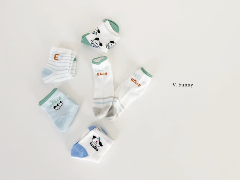 V Bunny - Korean Children Fashion - #childrensboutique - Hello Hello Socks Set - 9