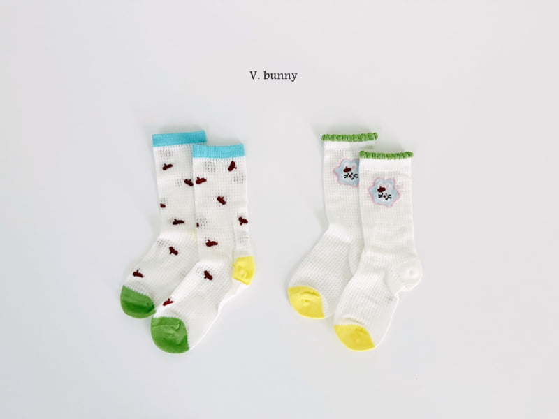 V Bunny - Korean Children Fashion - #childrensboutique - Bubble Socks Set - 8