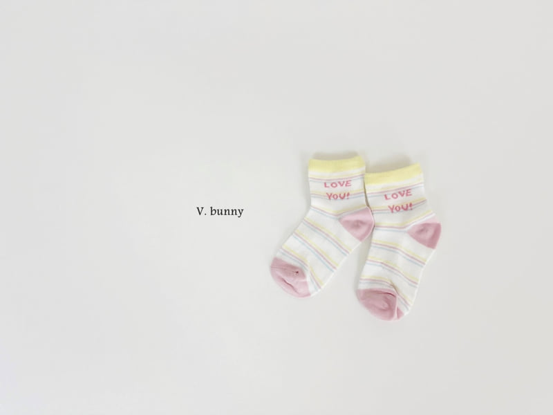 V Bunny - Korean Children Fashion - #childrensboutique - Love You Socks Set - 6