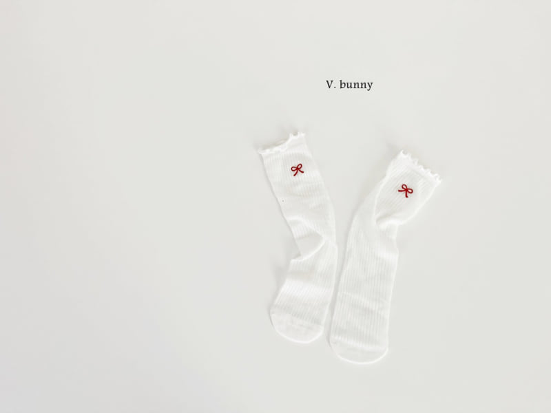 V Bunny - Korean Children Fashion - #designkidswear - Red Point Socks Set - 3