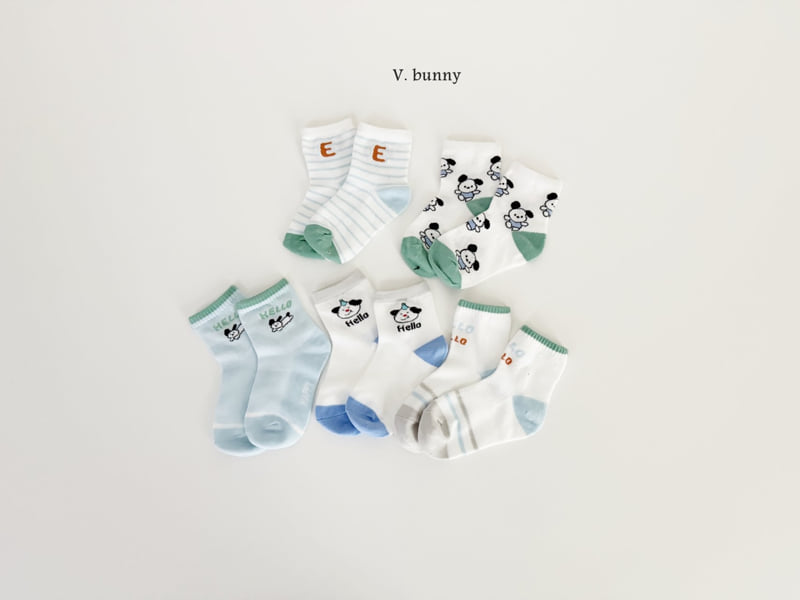 V Bunny - Korean Children Fashion - #discoveringself - Hello Hello Socks Set - 11