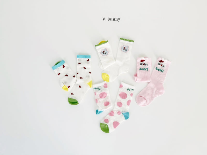 V Bunny - Korean Children Fashion - #discoveringself - Bubble Socks Set - 10