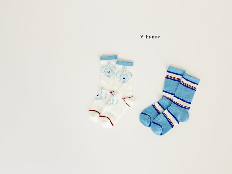 V Bunny - Korean Children Fashion - #discoveringself - Party Dog Socks Set - 9