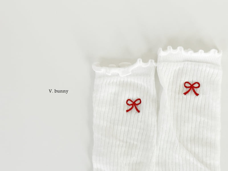 V Bunny - Korean Children Fashion - #designkidswear - Red Point Socks Set - 4