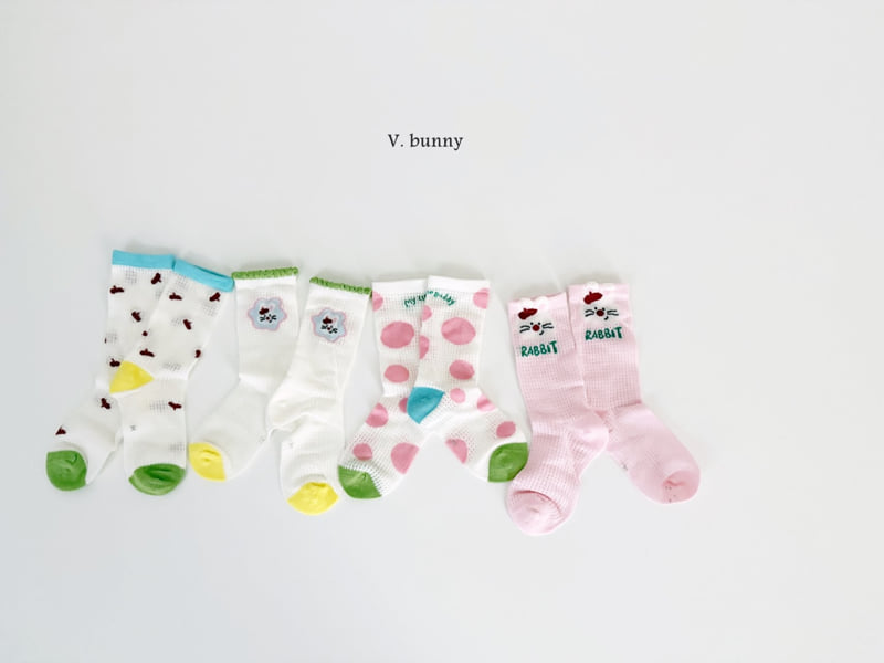 V Bunny - Korean Children Fashion - #fashionkids - Bubble Socks Set - 11