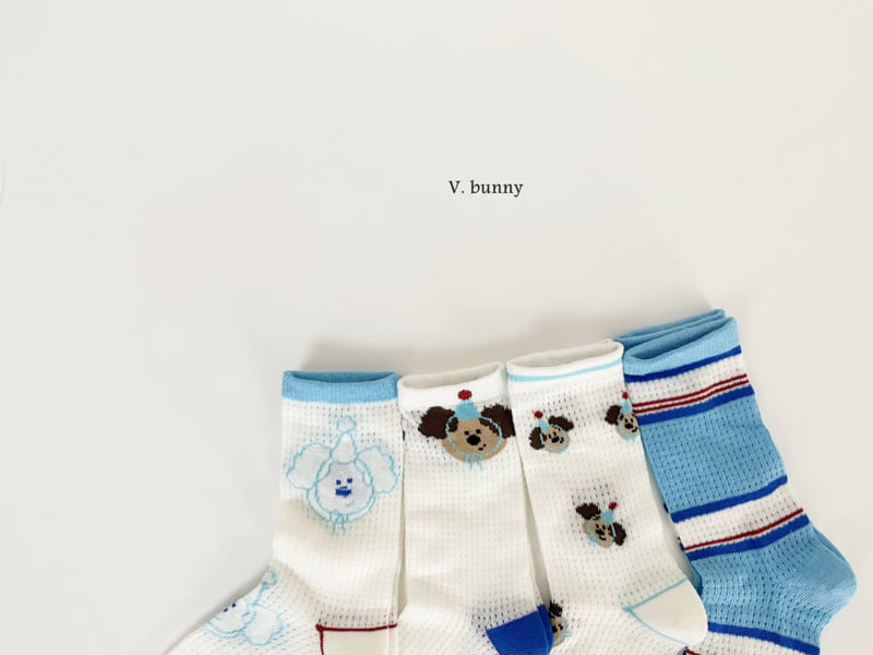 V Bunny - Korean Children Fashion - #fashionkids - Party Dog Socks Set - 10