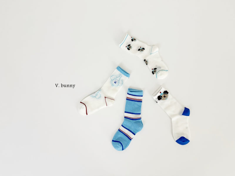 V Bunny - Korean Children Fashion - #kidsshorts - Party Dog Socks Set - 11