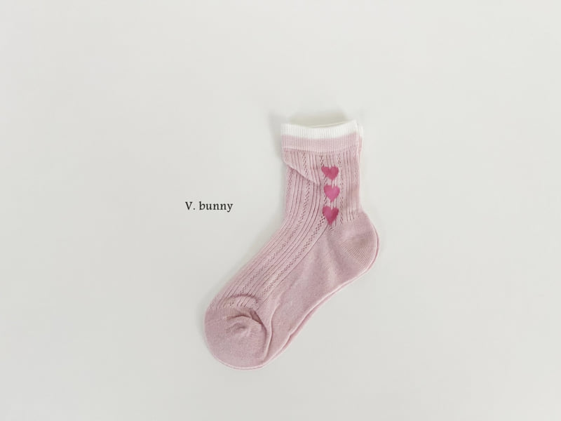 V Bunny - Korean Children Fashion - #Kfashion4kids - Heart Bee Socks Set - 4