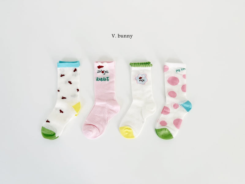 V Bunny - Korean Children Fashion - #magicofchildhood - Bubble Socks Set
