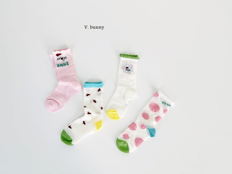 V Bunny - Korean Children Fashion - #minifashionista - Bubble Socks Set - 2