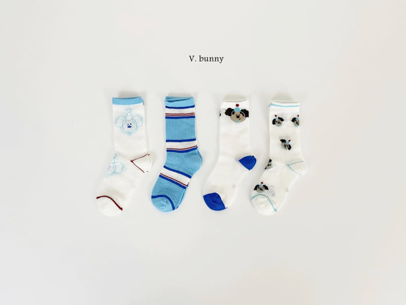 V Bunny - Korean Children Fashion - #minifashionista - Party Dog Socks Set