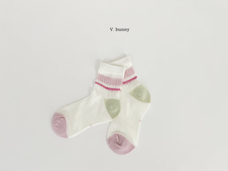 V Bunny - Korean Children Fashion - #prettylittlegirls - Heart Bee Socks Set - 7