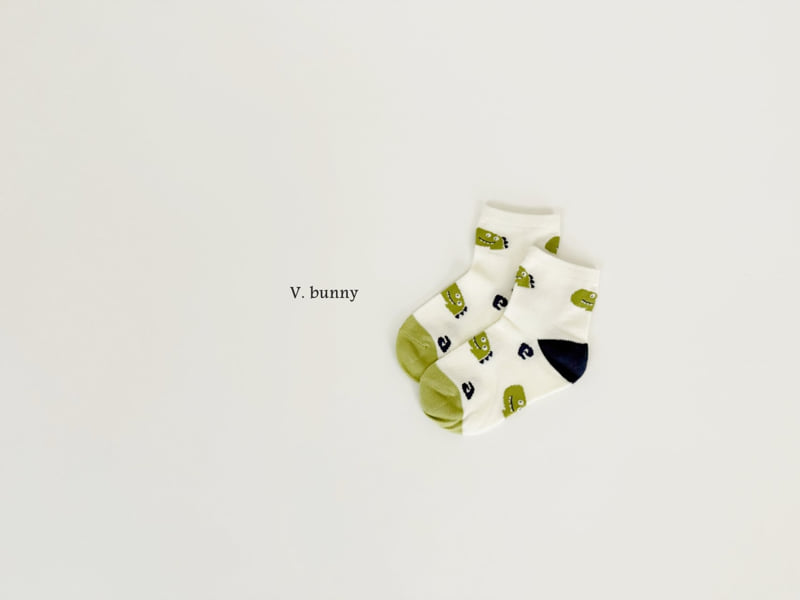 V Bunny - Korean Children Fashion - #prettylittlegirls - Dino M Socks Set - 6