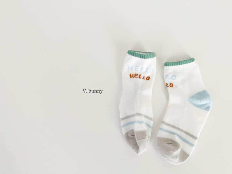 V Bunny - Korean Children Fashion - #minifashionista - Hello Hello Socks Set - 4