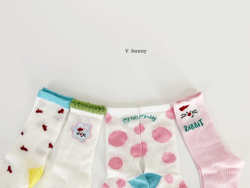 V Bunny - Korean Children Fashion - #prettylittlegirls - Bubble Socks Set - 3