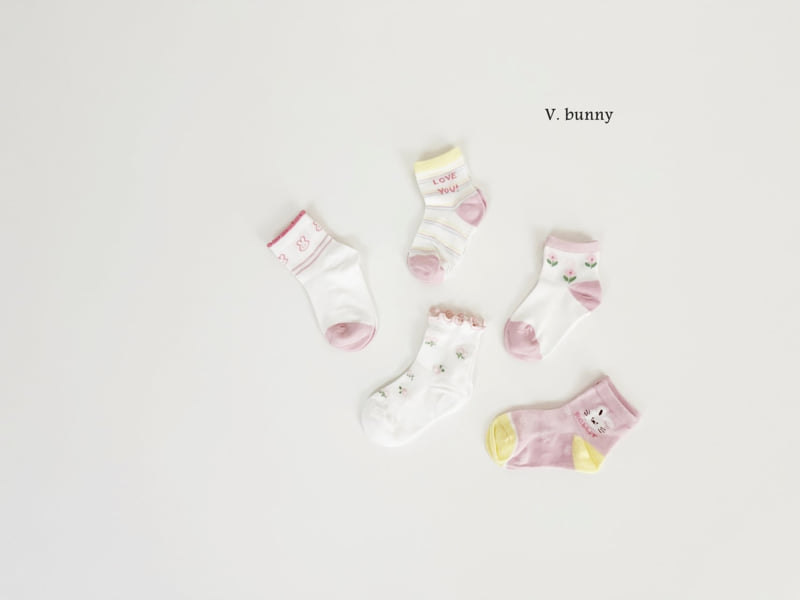 V Bunny - Korean Children Fashion - #prettylittlegirls - Love You Socks Set