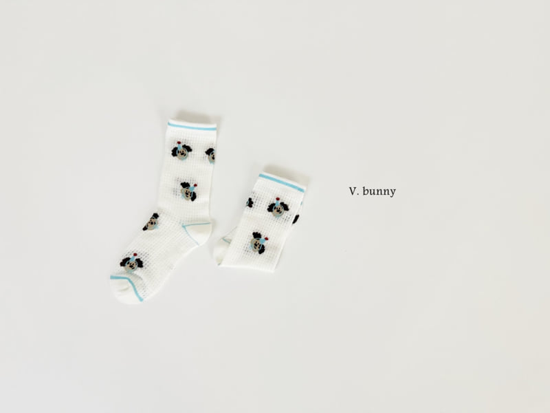 V Bunny - Korean Children Fashion - #stylishchildhood - Party Dog Socks Set - 5