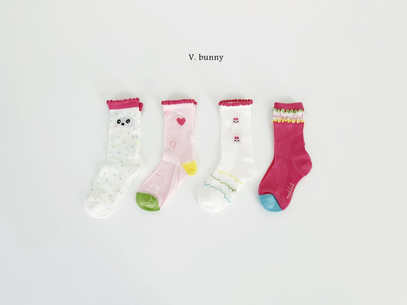 V Bunny - Korean Children Fashion - #stylishchildhood - Hapo Socks Set - 2