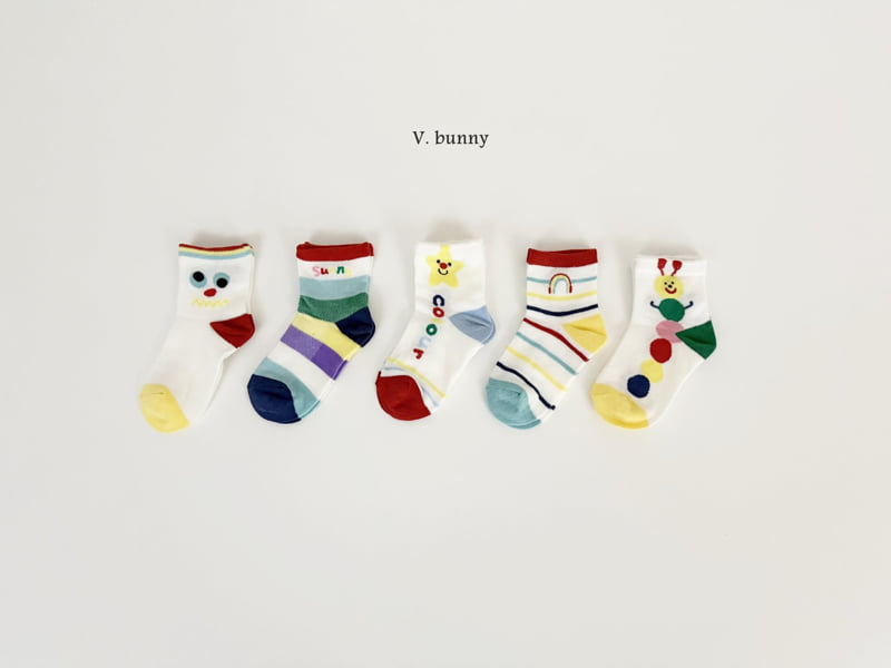 V Bunny - Korean Children Fashion - #stylishchildhood - Sunny Star Socks Set