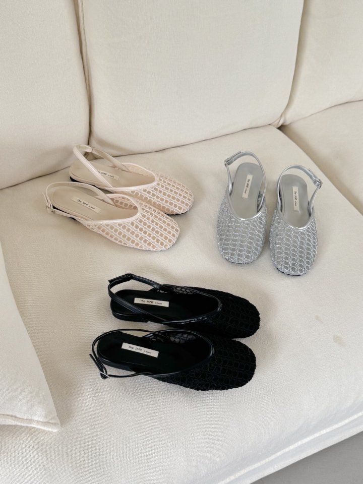 Vade - Korean Women Fashion - #momslook - Honeycomb Mesh See-through Flats - 12