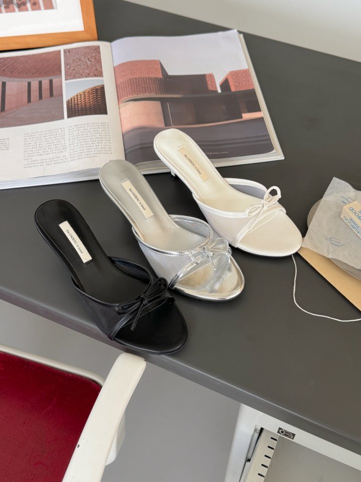 Vade - Korean Women Fashion - #momslook - Mesh Mule Sandals   - 5