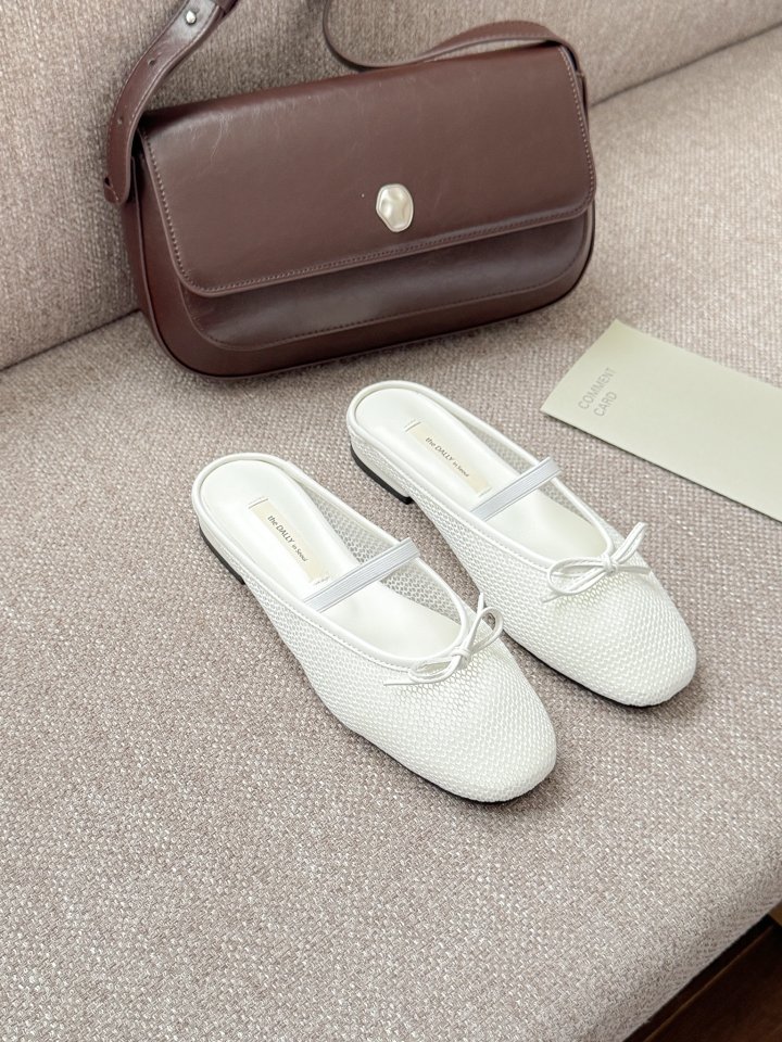 Vade - Korean Women Fashion - #momslook - Basic Mesh Bloafer Flat Ribbon   - 10