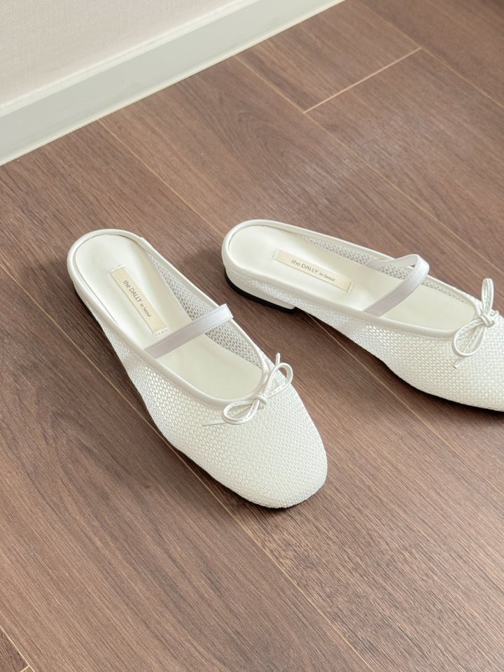 Vade - Korean Women Fashion - #momslook - Basic Mesh Bloafer Flat Ribbon   - 8