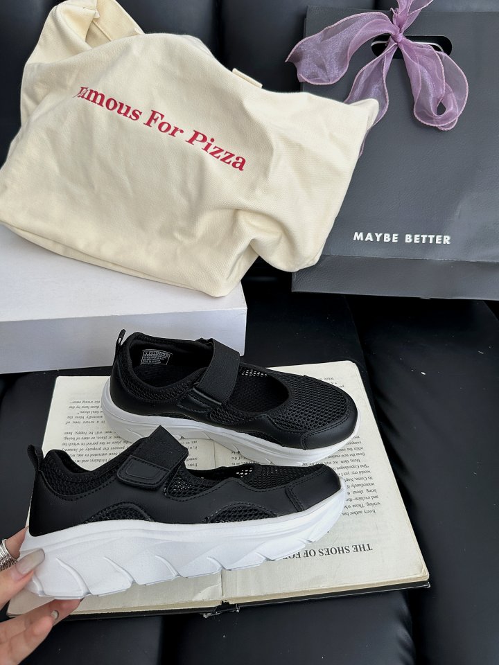 Vade - Korean Women Fashion - #womensfashion - Stretchy Comfortable Mary Jane Sneakers   - 4