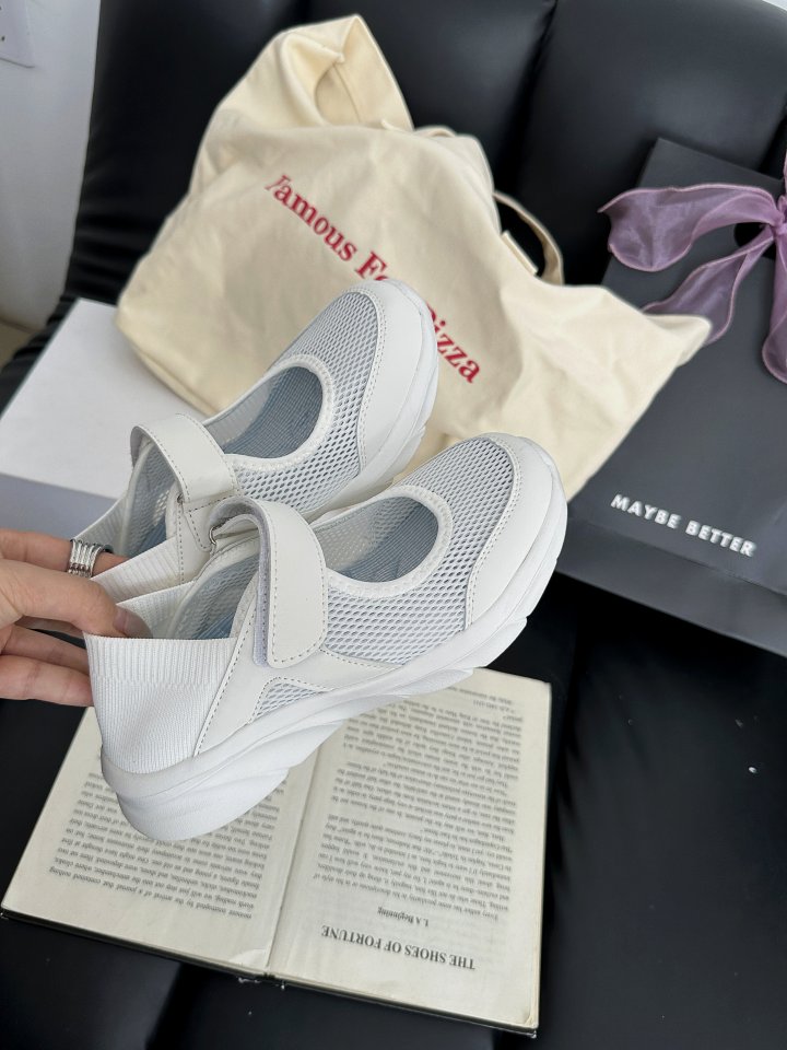 Vade - Korean Women Fashion - #momslook - Mesh Knit Stretch Sneakers   - 12