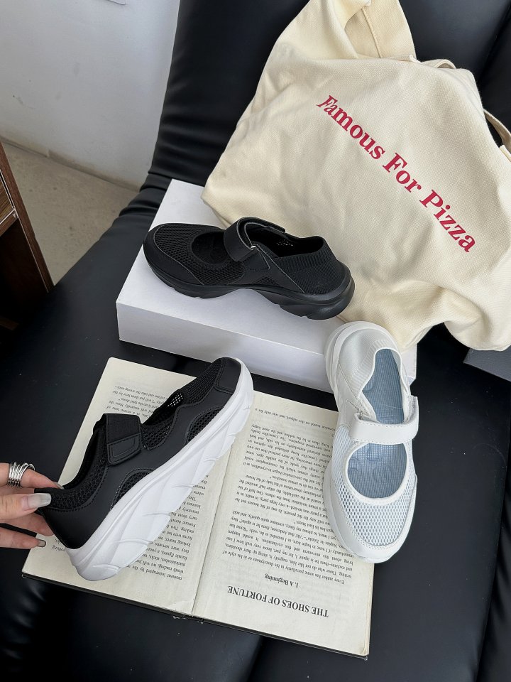 Vade - Korean Women Fashion - #momslook - Mesh Knit Stretch Sneakers   - 6