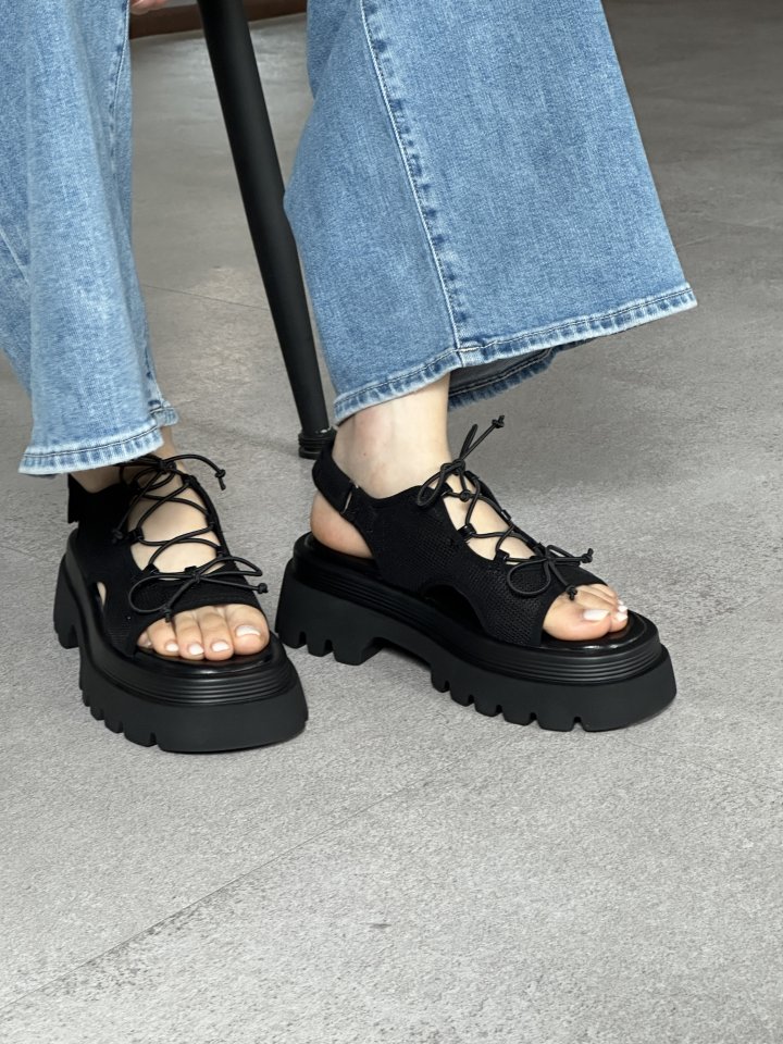 Vade - Korean Women Fashion - #momslook - Slim Platform Slipper Sandals - 12