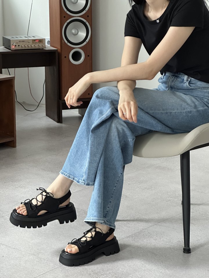Vade - Korean Women Fashion - #momslook - Slim Platform Slipper Sandals - 7