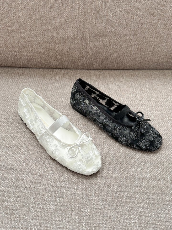 Vade - Korean Women Fashion - #romanticstyle - Mesh Flat Shoes - 5