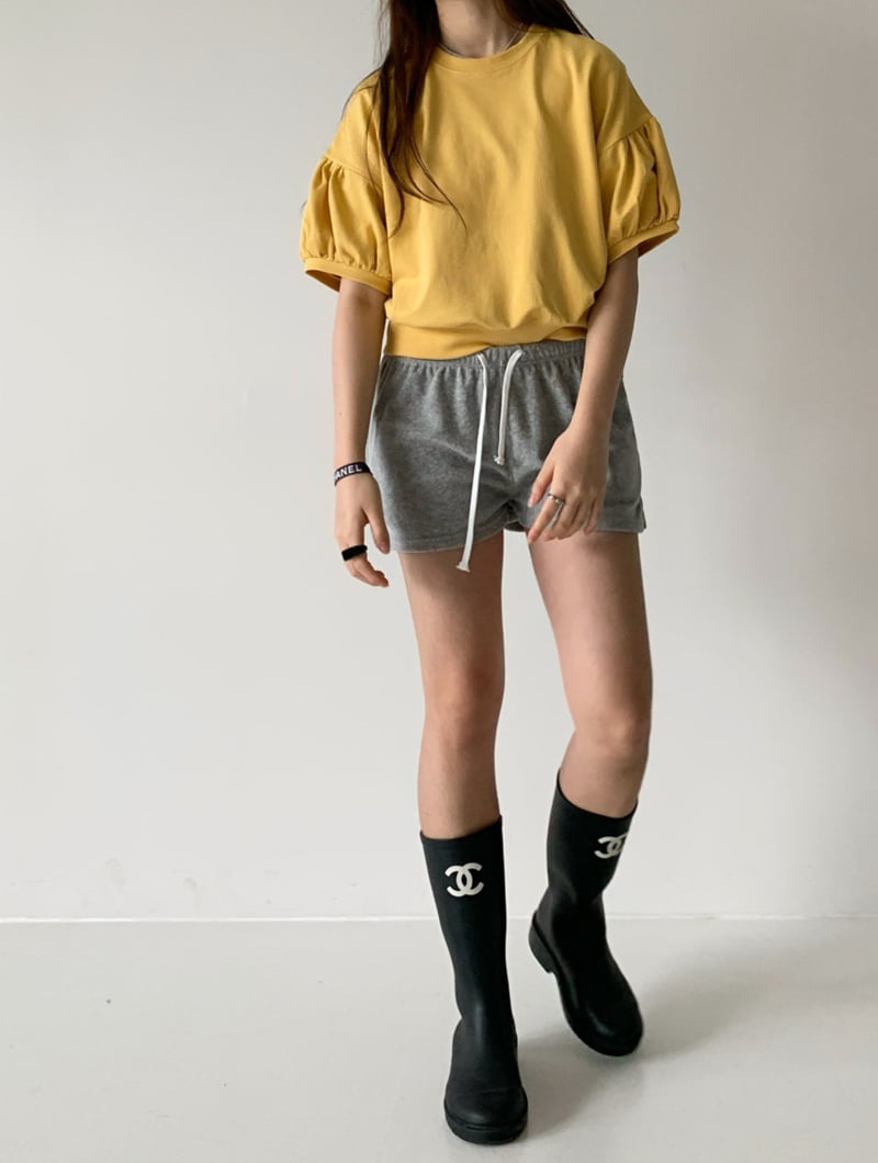 Via - Korean Women Fashion - #momslook - Puff Sleeve Sweatshirt - 12