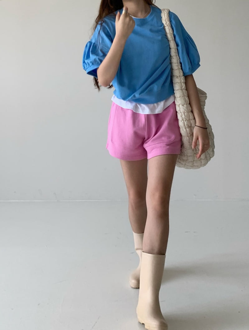 Via - Korean Women Fashion - #momslook - Puff Sleeve Sweatshirt - 6