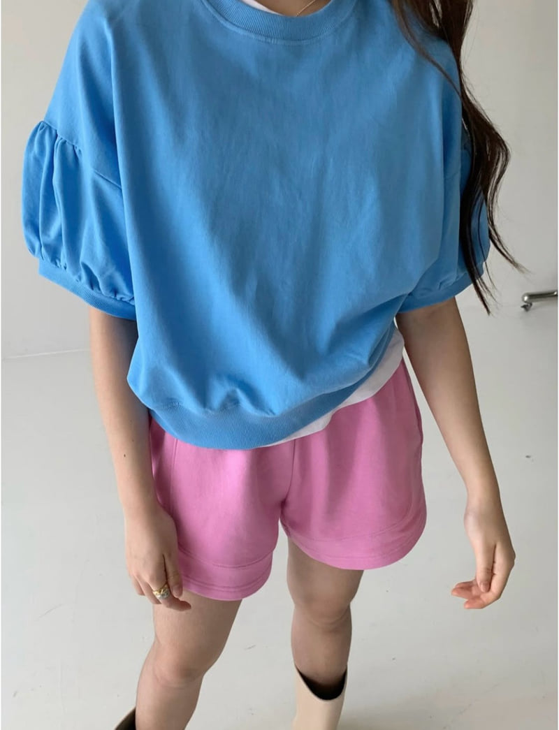 Via - Korean Women Fashion - #momslook - Puff Sleeve Sweatshirt - 8