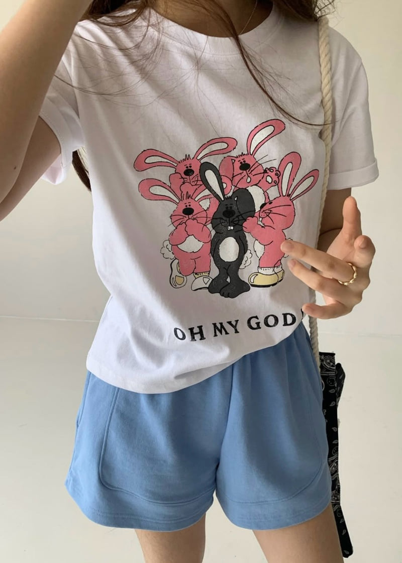 Via - Korean Women Fashion - #momslook - Bunny Tee - 6