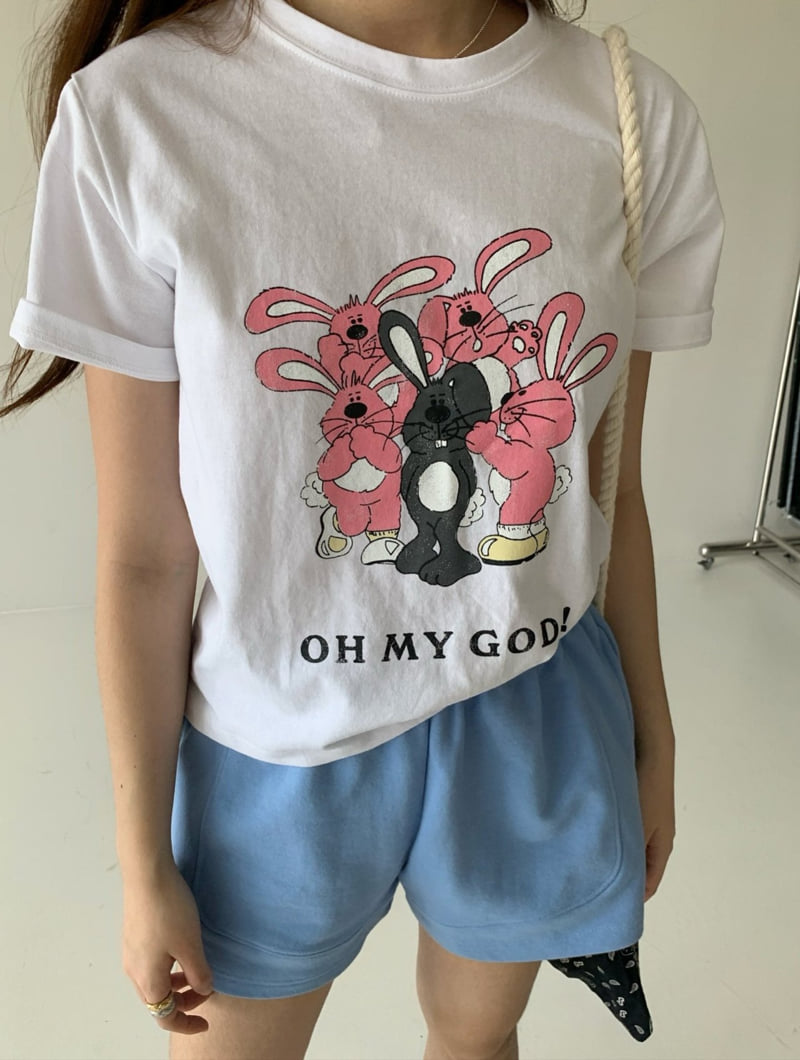 Via - Korean Women Fashion - #momslook - Bunny Tee - 8