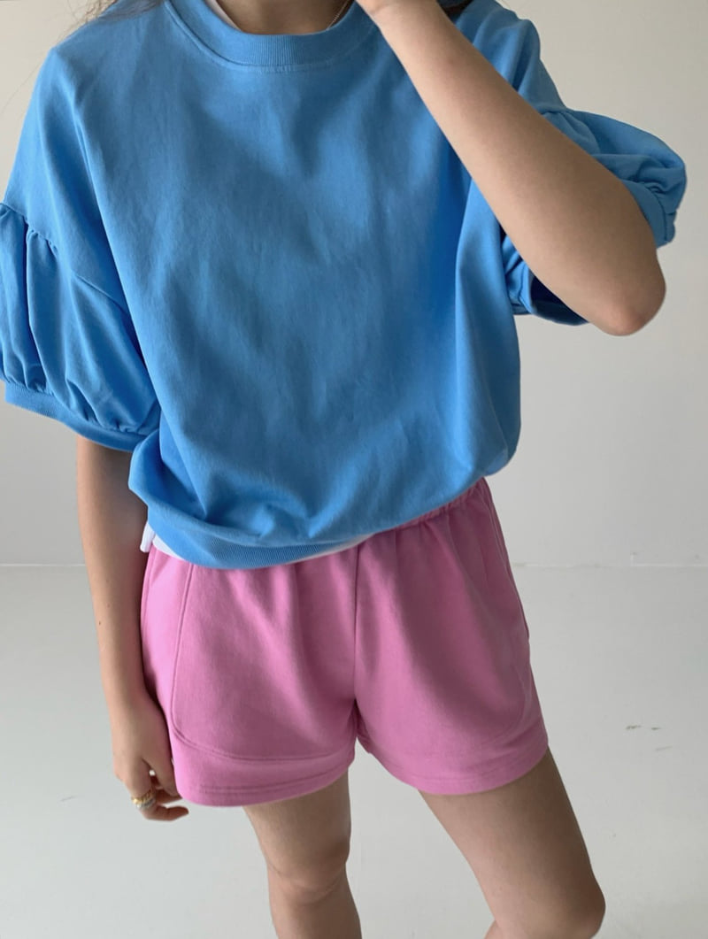 Via - Korean Women Fashion - #thatsdarling - Puff Sleeve Sweatshirt - 2