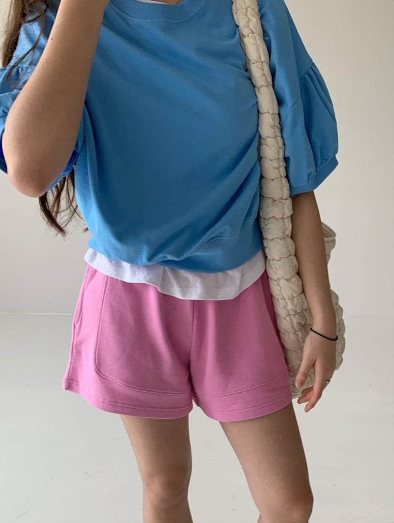 Via - Korean Women Fashion - #womensfashion - Puff Sleeve Sweatshirt - 5