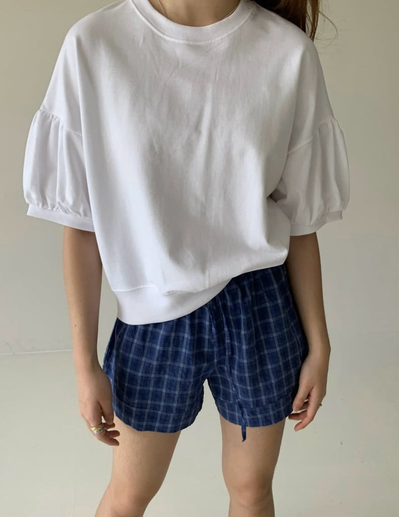 Via - Korean Women Fashion - #womensfashion - Puff Sleeve Sweatshirt - 9