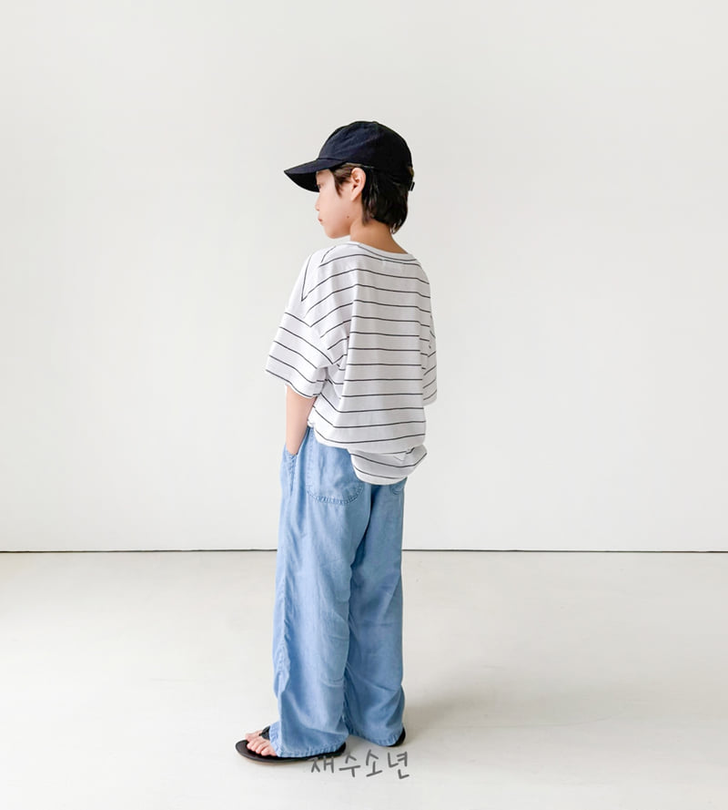 Witty Boy - Korean Children Fashion - #kidsshorts - Ice Cooling Denim Pants - 3