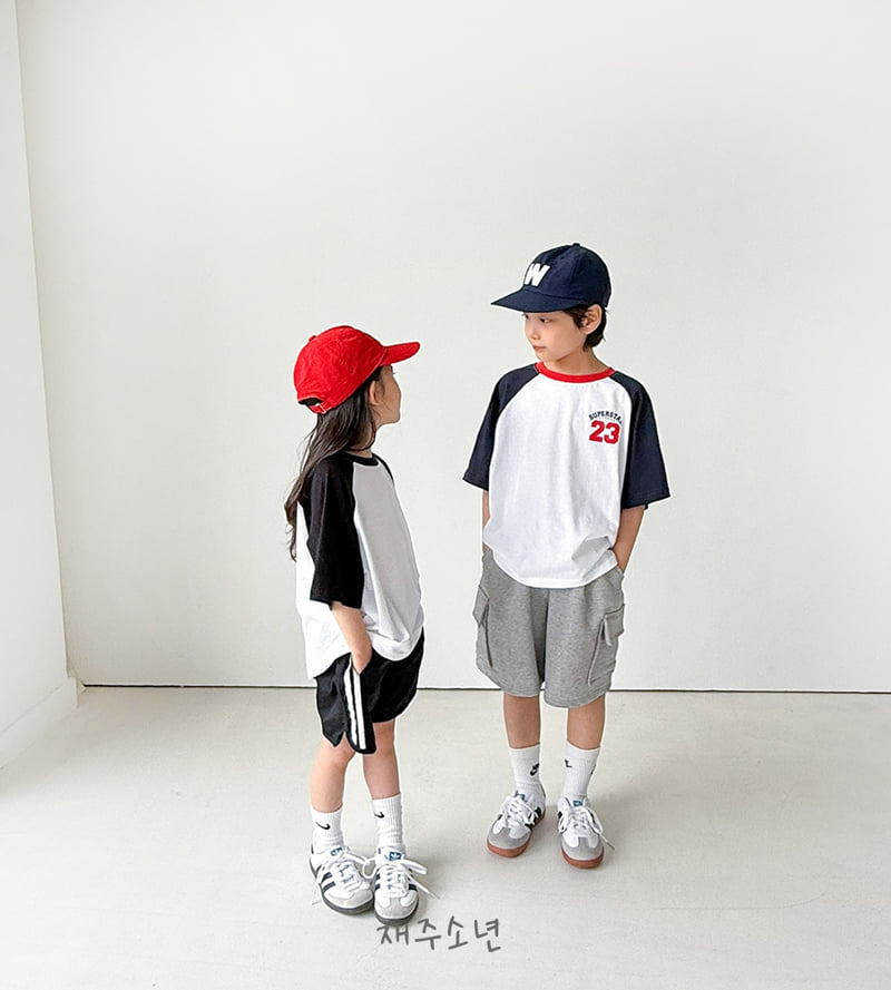 Witty Boy - Korean Children Fashion - #kidzfashiontrend - Block Raglan Tee - 5