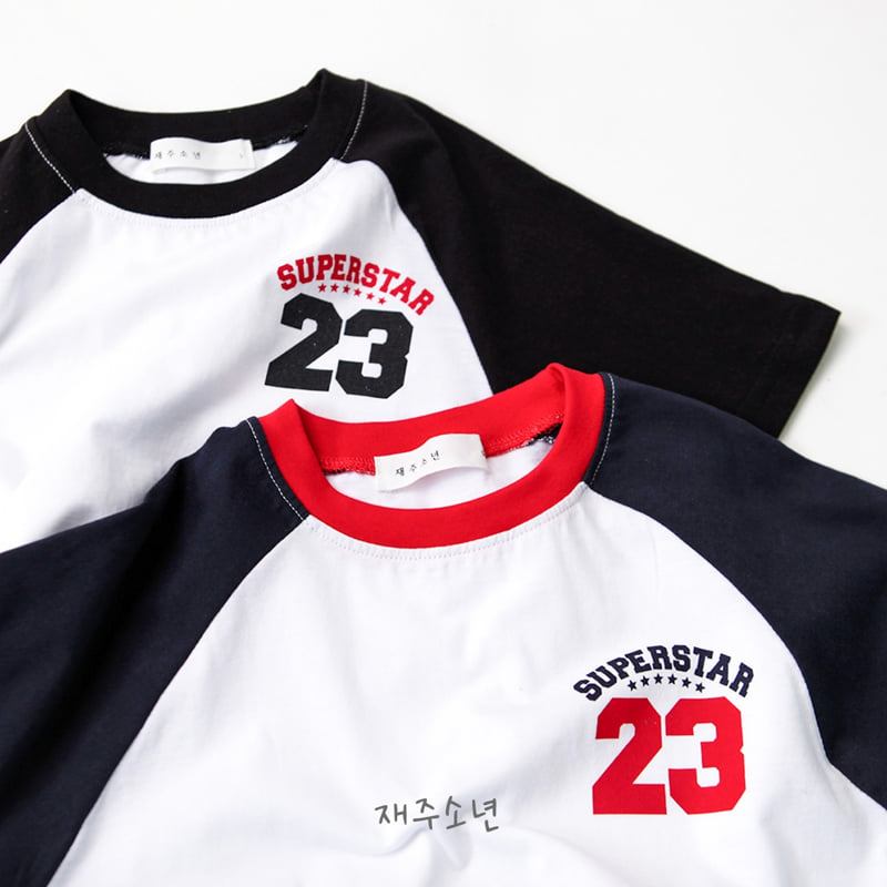 Witty Boy - Korean Children Fashion - #littlefashionista - Block Raglan Tee - 7