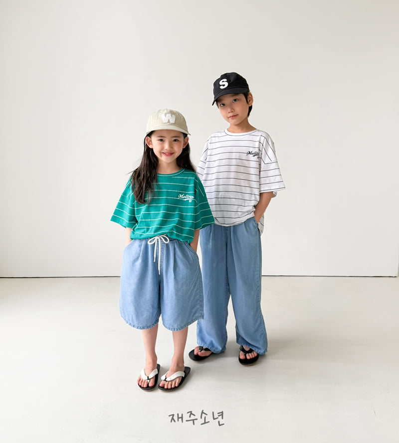 Witty Boy - Korean Children Fashion - #magicofchildhood - Ice Cooling Denim Pants - 8